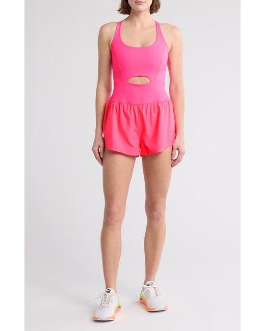 Free People Pink Fp Movement Righteous Runsie Romper