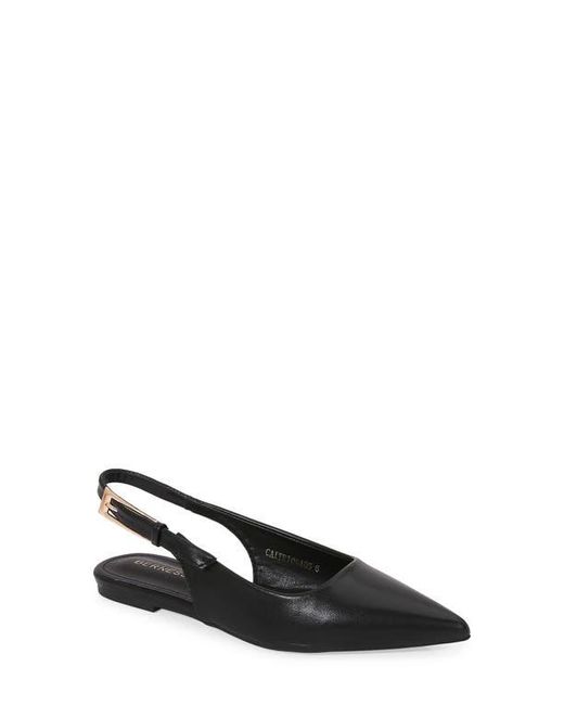 BERNESS Black Caitriona Pointed Toe Slingback Flat