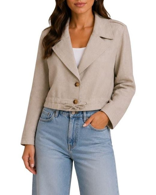 Nanette Lepore Gray Two Button Waist Length Jacket