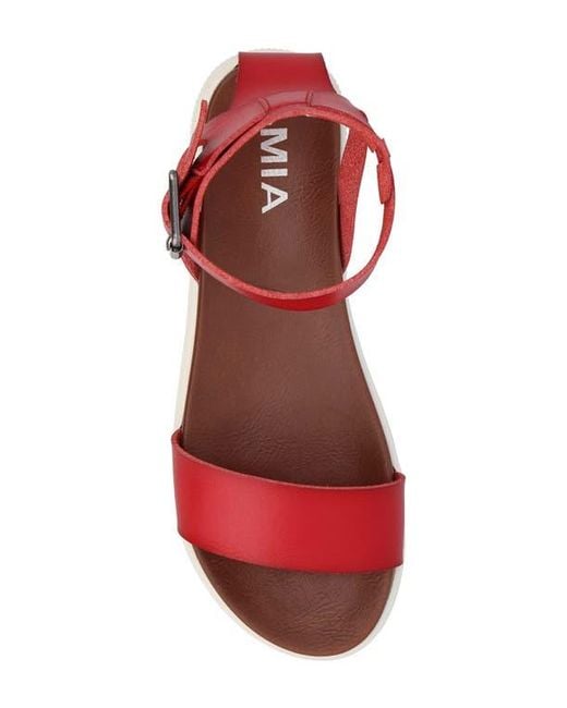 MIA Red Ellen Platform Sandal