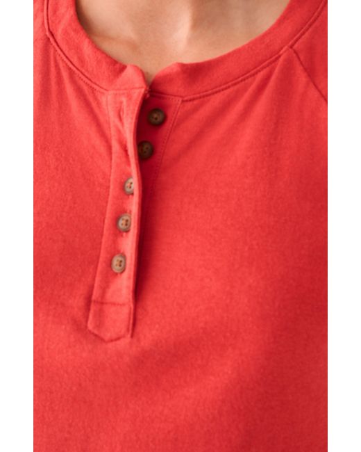 Faherty Brand Red Cloud Short Sleeve Jersey Henley
