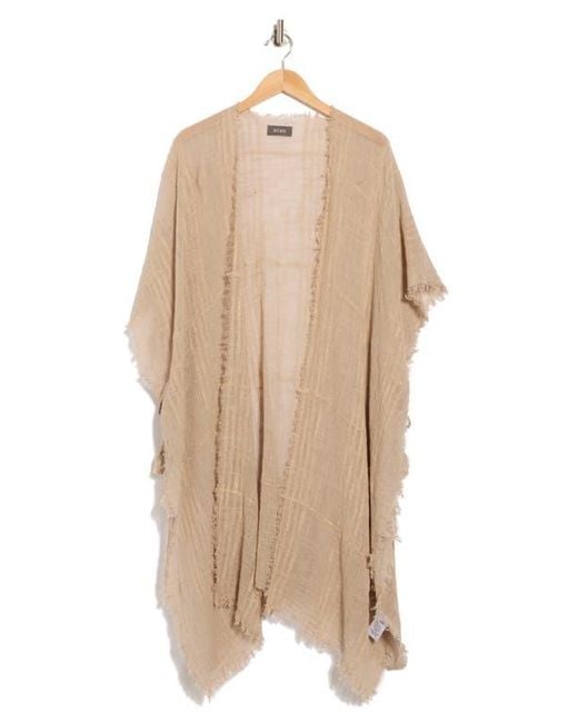 BCBGMAXAZRIA Natural Textured Weave Open Front Duster