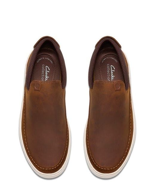 Clarks Brown Flexwell Step Slip-On Sneaker for men