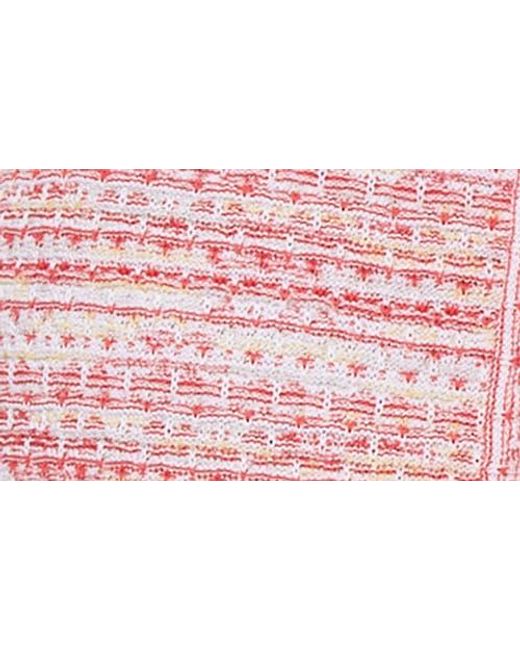 Ming Wang Pink Stripe Tweed Crop Jacket
