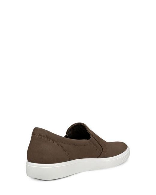 Ecco Brown Soft Classic Slip-On Sneaker