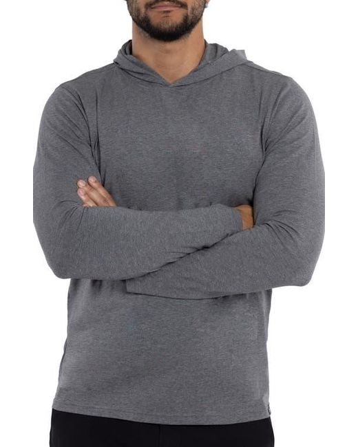 Xray Jeans Gray Long Sleeve Hooded T-Shirt for men