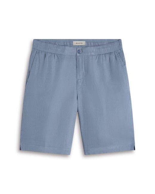 Bugatchi Blue Trent Drawstring Linen Shorts for men