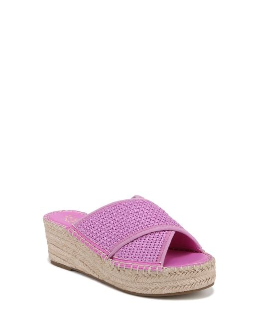 Franco Sarto Pink Pacifica Espadrille Platform Wedge Sandal