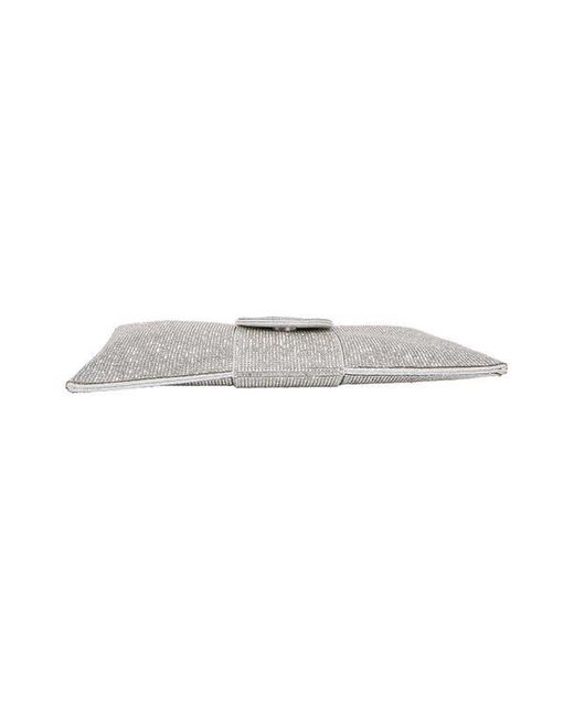 BERNESS Gray Rhinestone Bow Clutch
