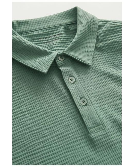 Noize Green Jim Waffle Performance Polo for men