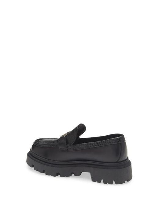 Roberto Cavalli Black Logo Platform Lug Loafer