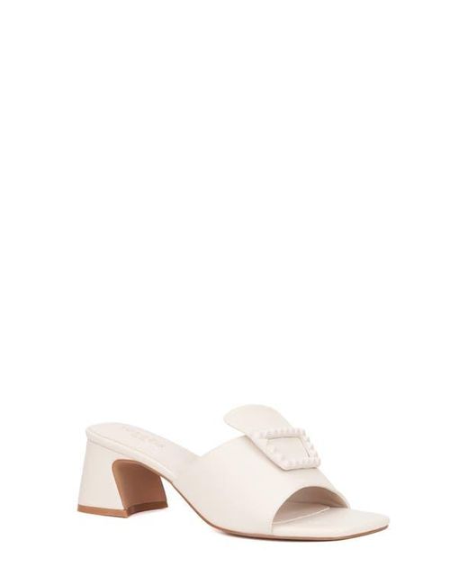 TORGEIS White Annalise Slide Sandal