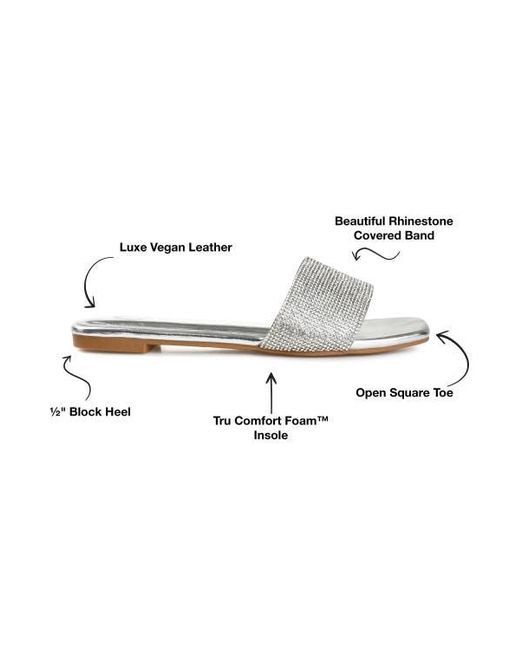 Journee Collection White Grayce Square-Toe Slide