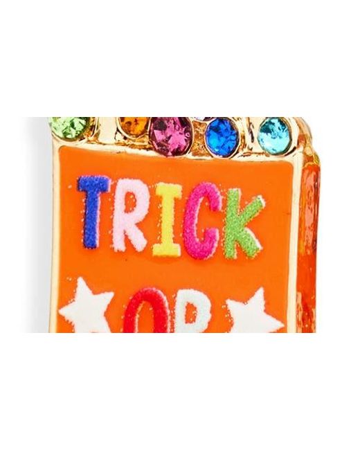 BaubleBar Orange Set Of 3 Halloween Candy Corn Stud & Hoop Earrings