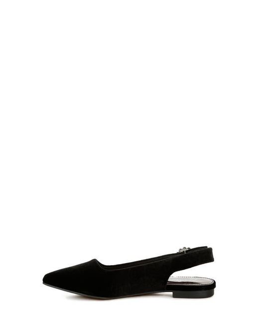 LONDON RAG Black Dolan Slingback Flat