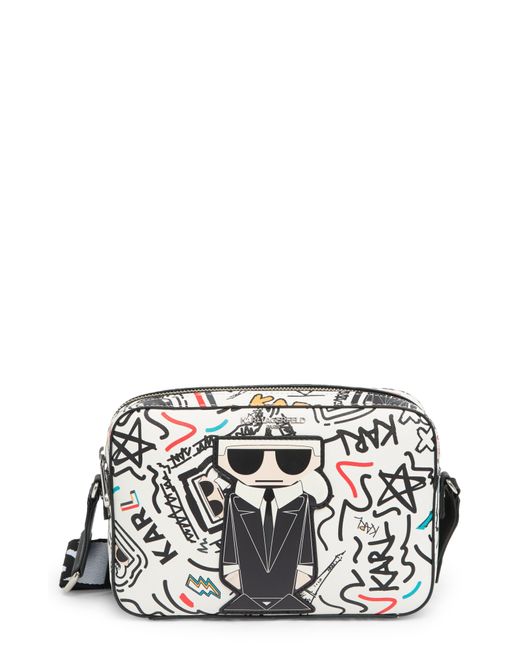 Karl Lagerfeld Maybelle Saffiano Crossbody Bag In White Combo At ...