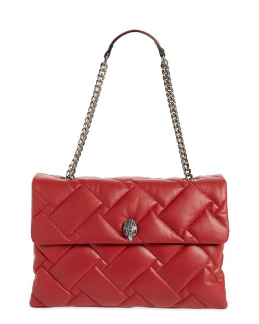 Kurt Geiger Red Xxl Kensington Soft Quilted Leather Shoulder Bag