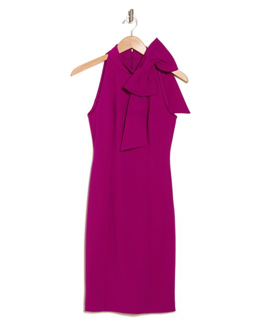 Eliza J Purple Neck Tie Sleeveless Dress