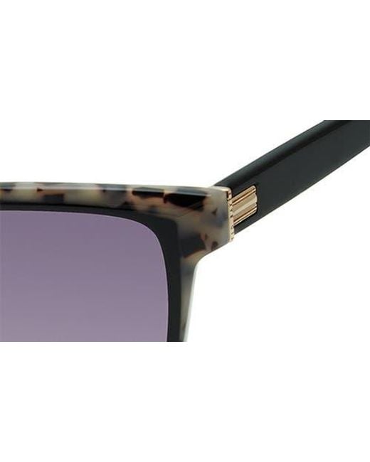 Ted Baker Black 57Mm Rectangle Sunglasses