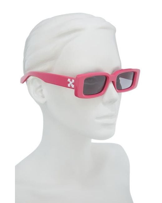 Off-White c/o Virgil Abloh Arthur 50Mm Rectangular Sunglasses in Red