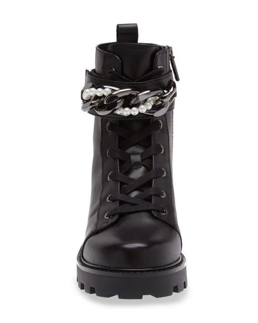 Karl Lagerfeld Black Maxi Chain Lug Sole Boot