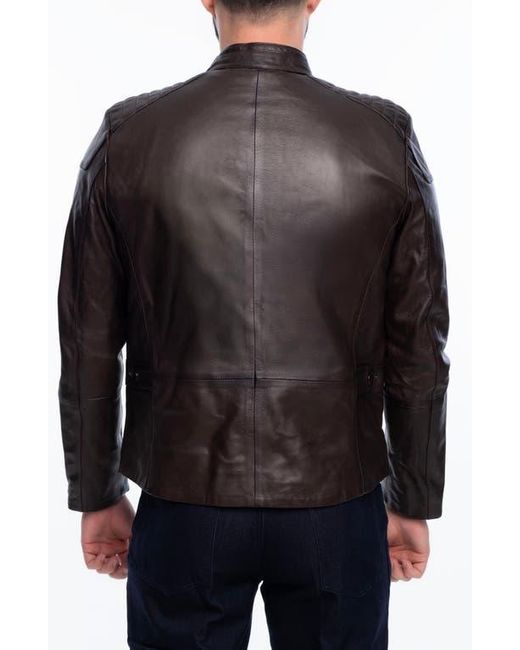 VELLAPAIS Black Lanier Leather Jacket for men