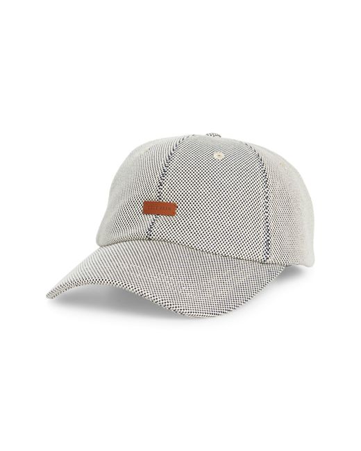 Cole Haan White Two Tone Canvas Baseball Cap for men