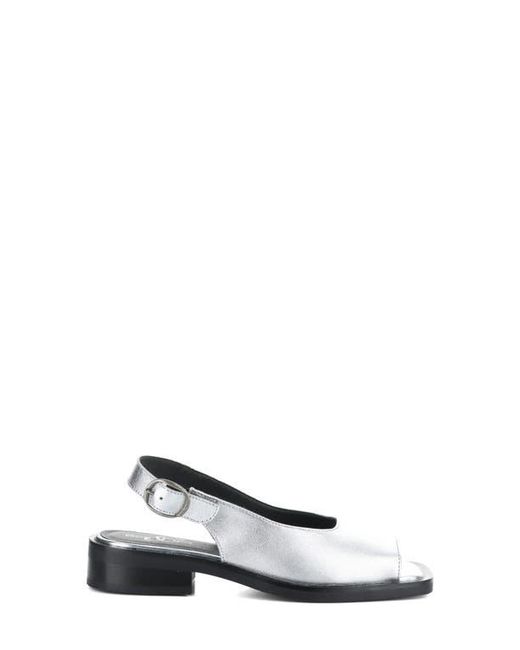 Bos. & Co. White Elena Slingback Flat
