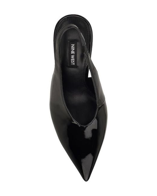 Nine West Black Kates Slingback Pointed Toe Pump