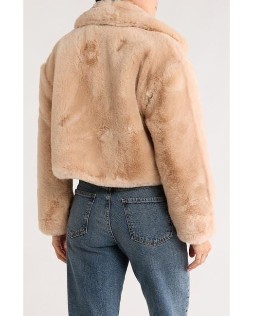 Blank NYC Natural Crop Faux Fur Jacket