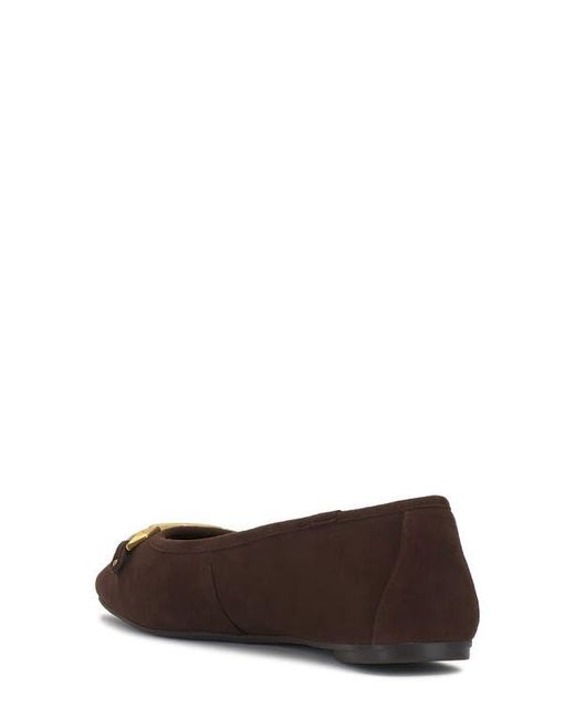 Vince Camuto Brown Virna Square Toe Flat