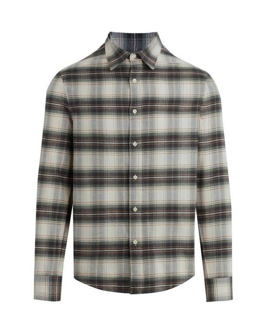 Joe's Jeans Gray Oliver Plaid Flannel Button-Up Shirt for men