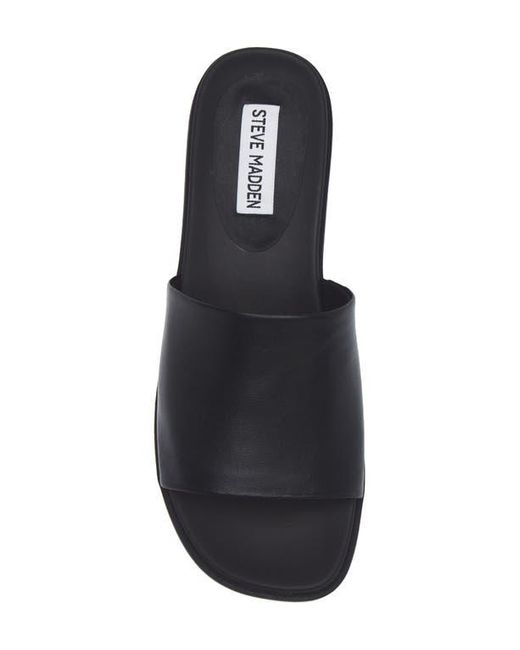 Steve Madden Black Robyn Platform Slide Sandal