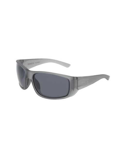 Dragon Gray 64Mm Oversize Rectangular Sunglasses for men