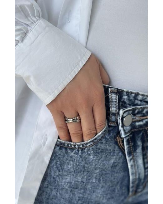 Adornia Gray Interlinked Ring
