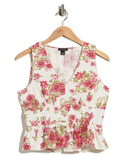 Halogen® Pink Babydoll Peplum Shell