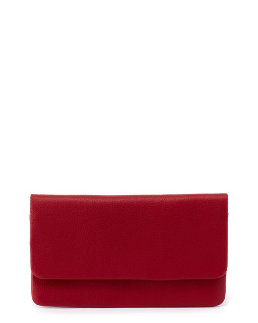 Hobo International Paca Leather Continental Wallet In Scarlet At ...