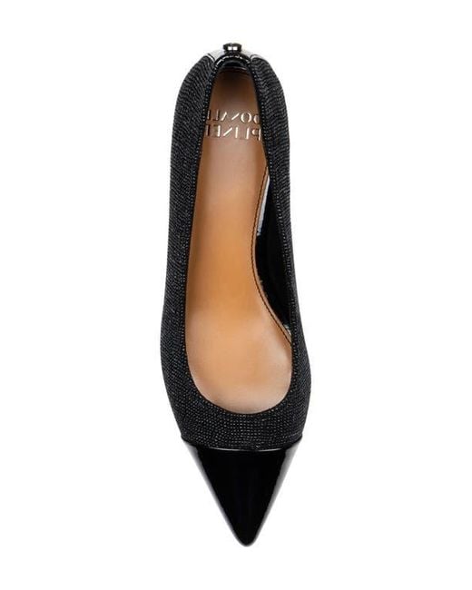 Donald J Pliner Black Cap Toe Pump