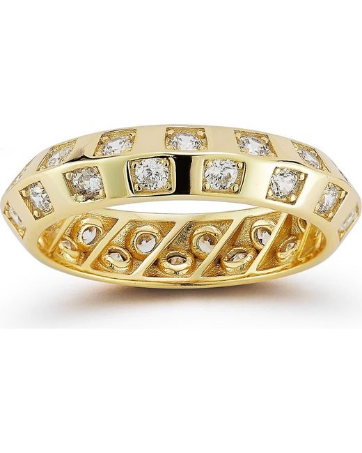 Glaze Jewelry Metallic Cubic Zirconia Band Ring