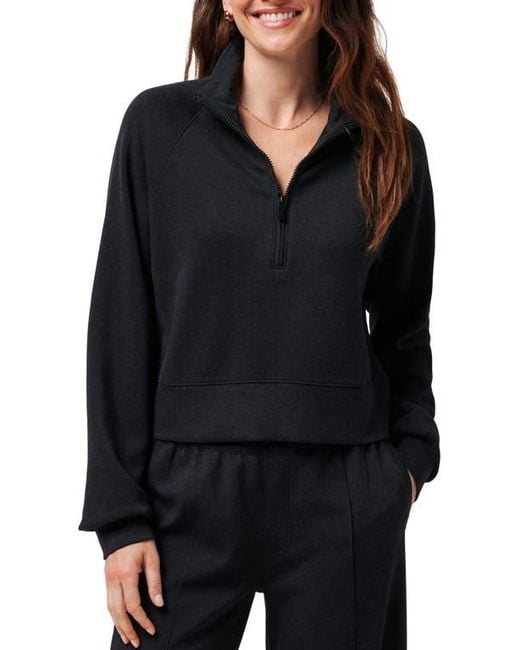 Travis Mathew Black Delightful Half Zip Pullover