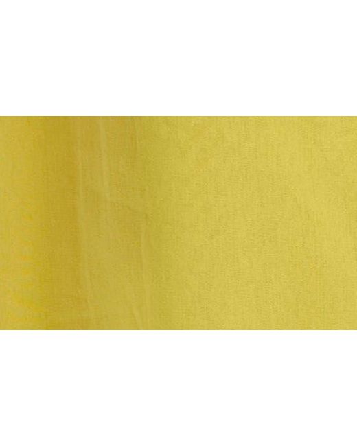 Calvin Klein Yellow Sleeveless Linen Blend Maxi Shirtdress