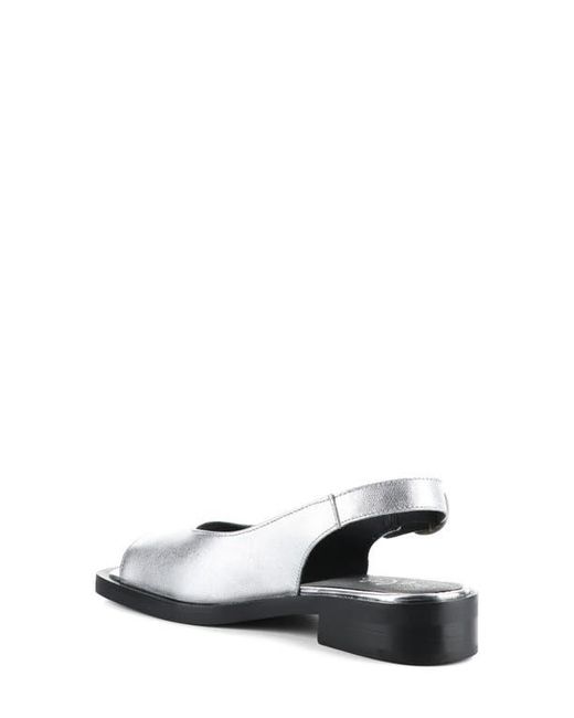 Bos. & Co. White Elena Slingback Flat
