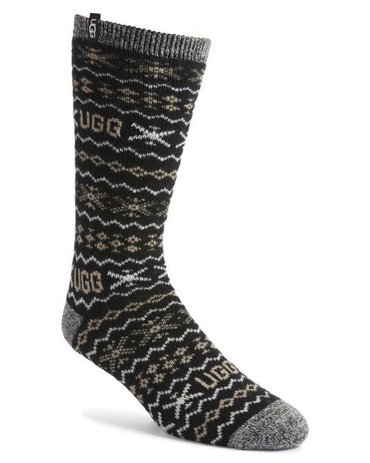 Ugg Black Keavy Cozy Crew Socks for men