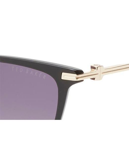 Ted Baker Black 55Mm Gradient Square Sunglasses