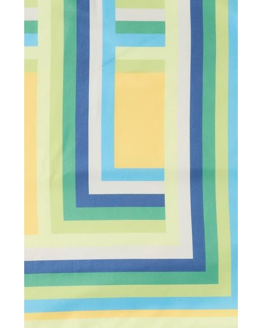 Steve Madden White Intersecting Stripe Square Scarf