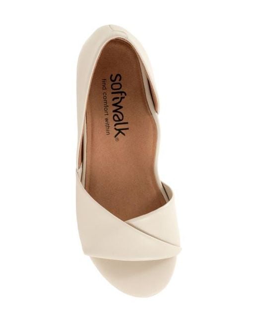 Softwalk® Natural Cypress Open Toe Flat
