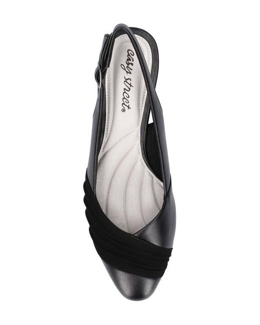 Easy Street Black Bates Slingback Pump