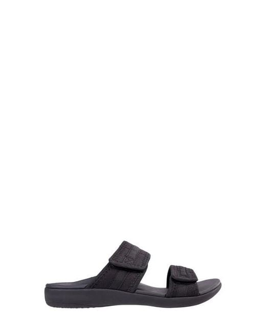 Revitalign Black Elevate Double Strap Slide Sandal