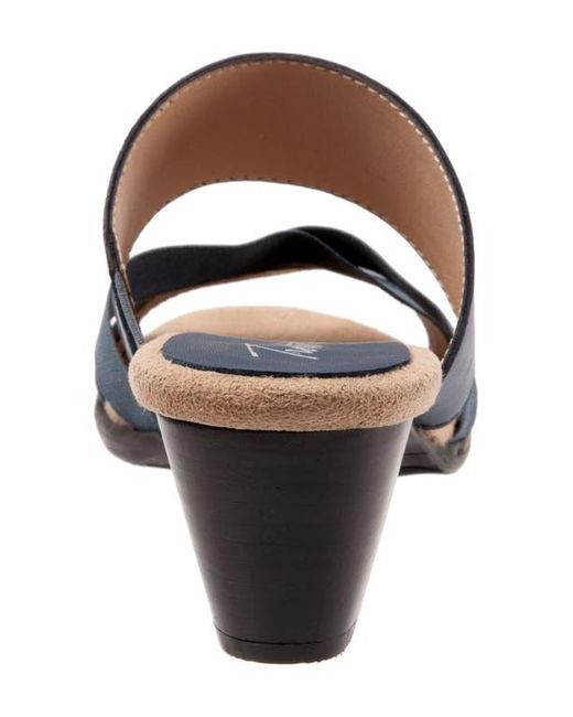 Trotters Blue Maxine Slide Sandal