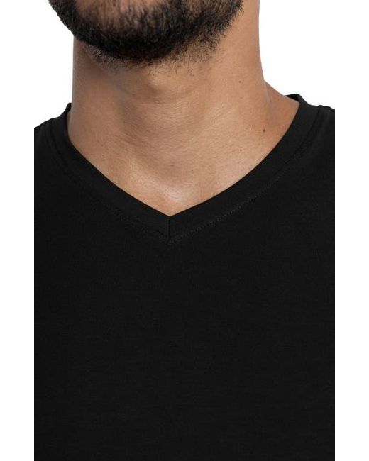 Xray Jeans Black V-Neck Long Sleeve T-Shirt for men